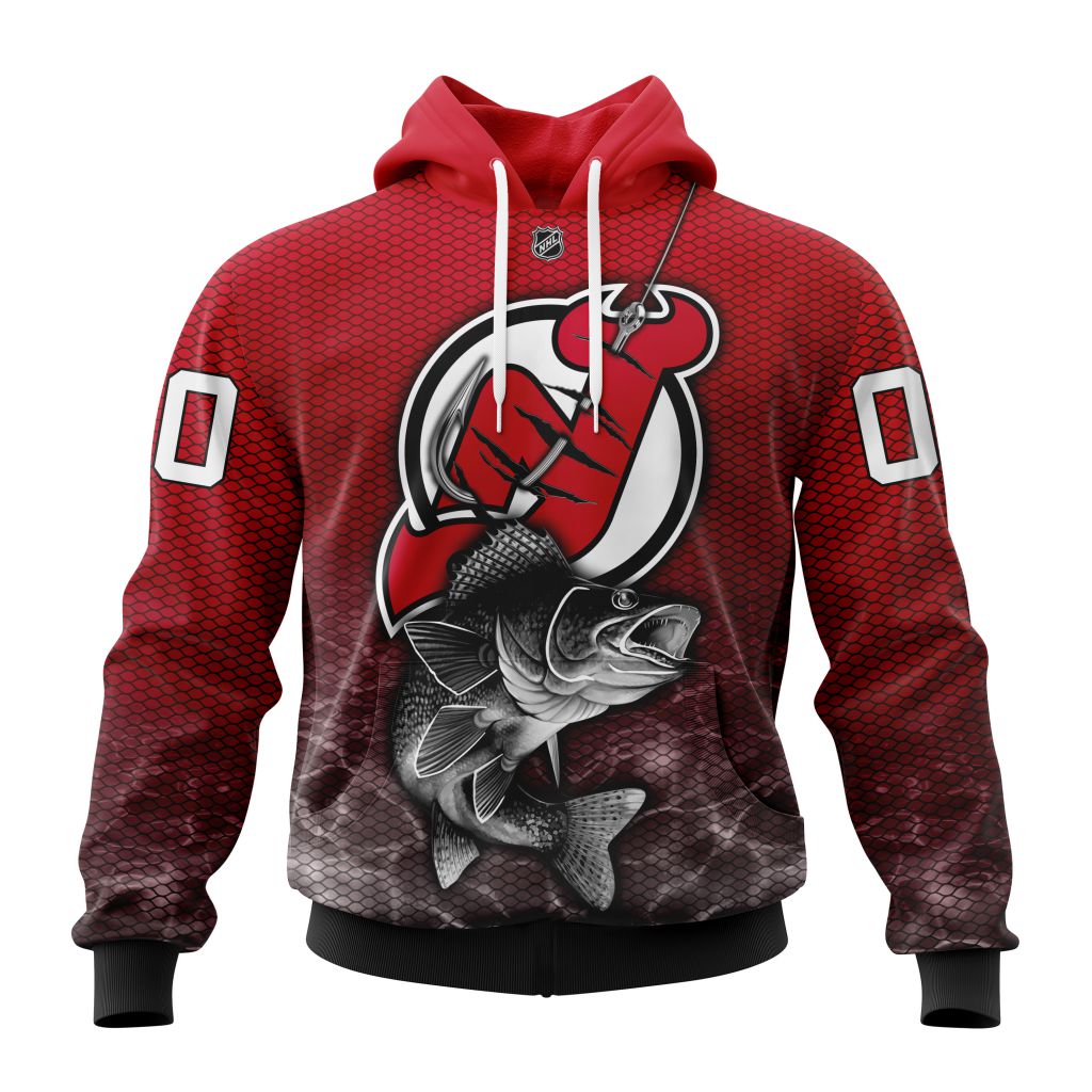 Personalized Nhl New Jersey Devils Specialized Fishing Style Pullover Hoodie