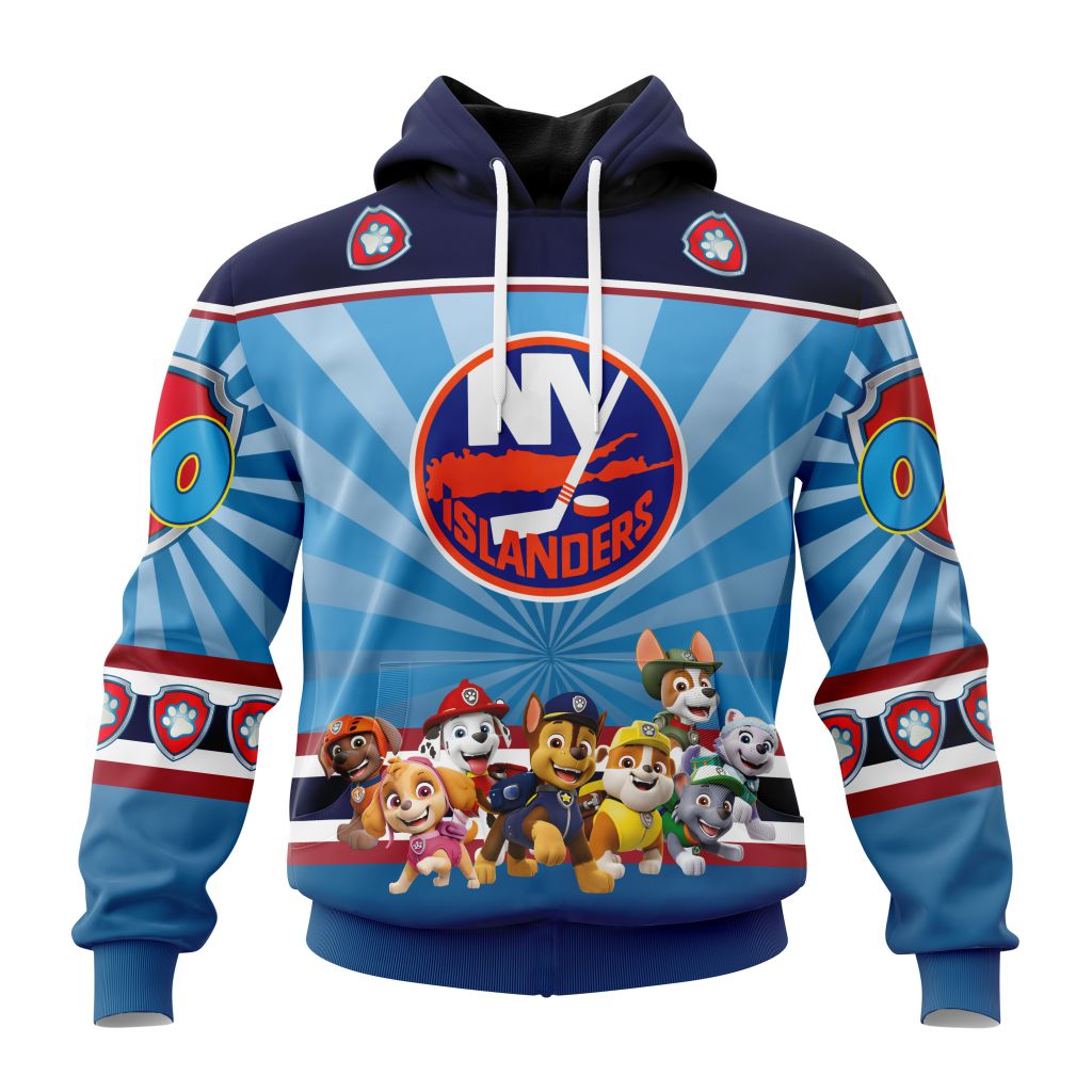 Personalized Nhl New York Islanders Special Paw Patrol Kits Pullover Hoodie