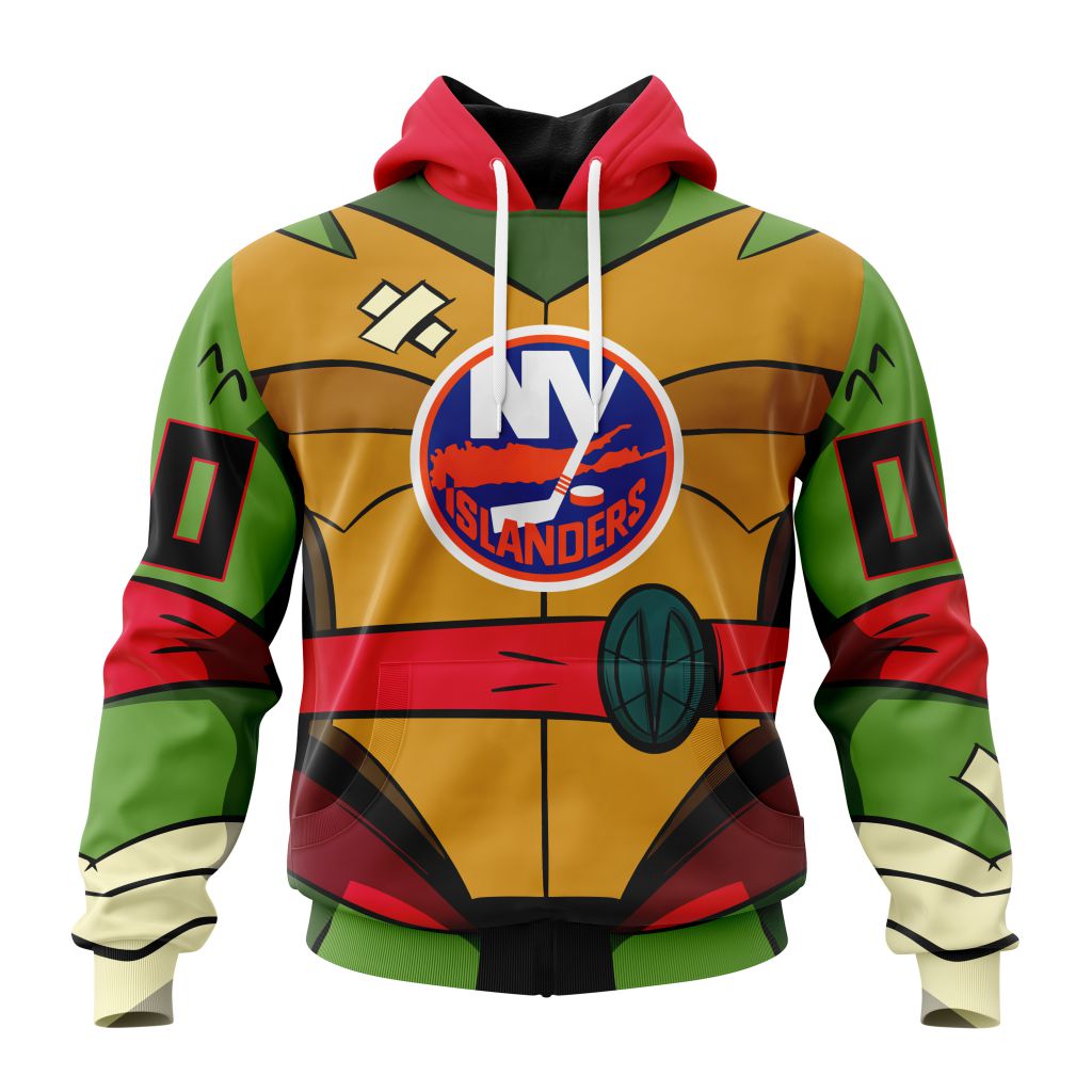 Personalized Nhl New York Islanders Teenage Mutant Ninja Turtles Design Pullover Hoodie