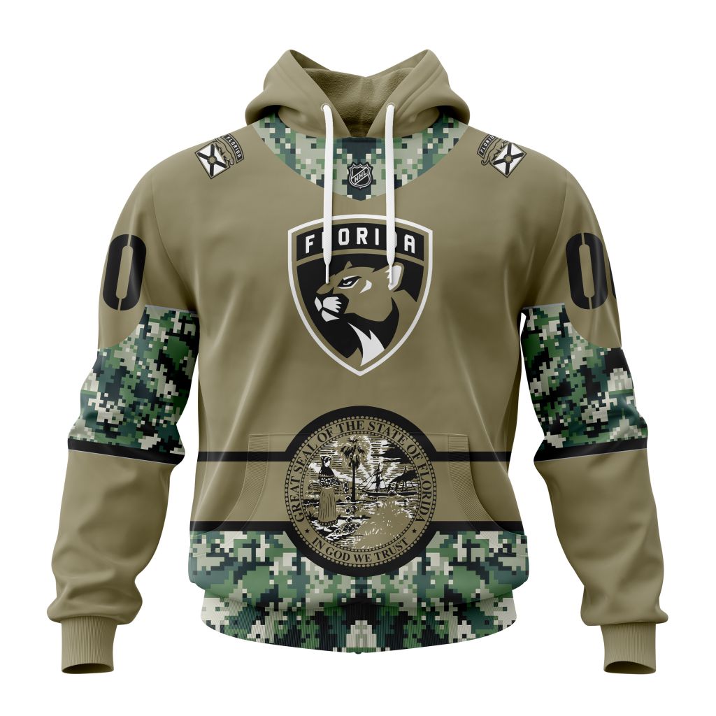 Personalized Nhl Florida Panthers Military Camo With City Or State Flag Pullover Hoodie