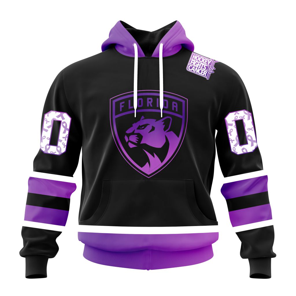 Personalized Nhl Florida Panthers Special Black Hockey Fights Cancer Pullover Hoodie