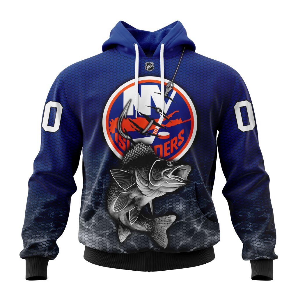 Personalized Nhl New York Islanders Specialized Fishing Style Pullover Hoodie