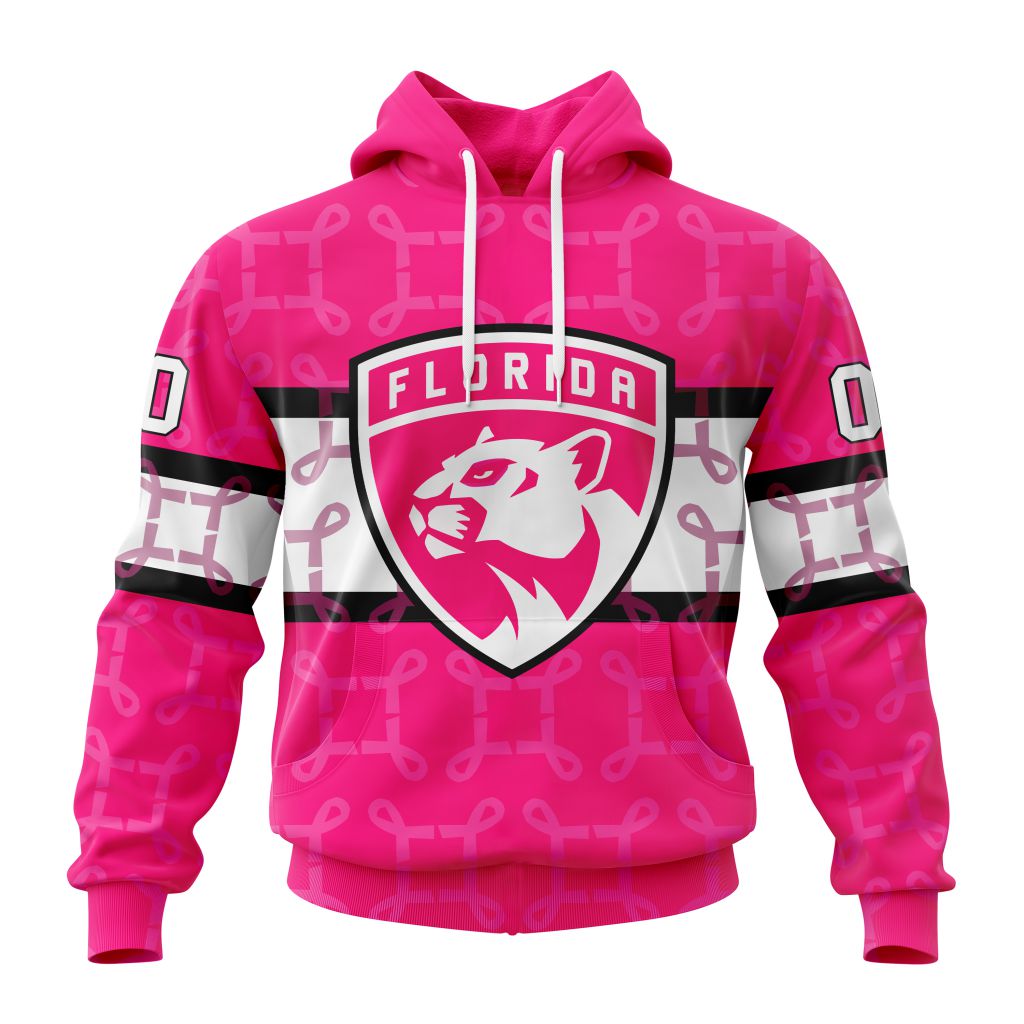 Personalized Nhl Florida Panthers I Pink I Can In October We Wear Pink Breast Cancer Pullover Hoodie