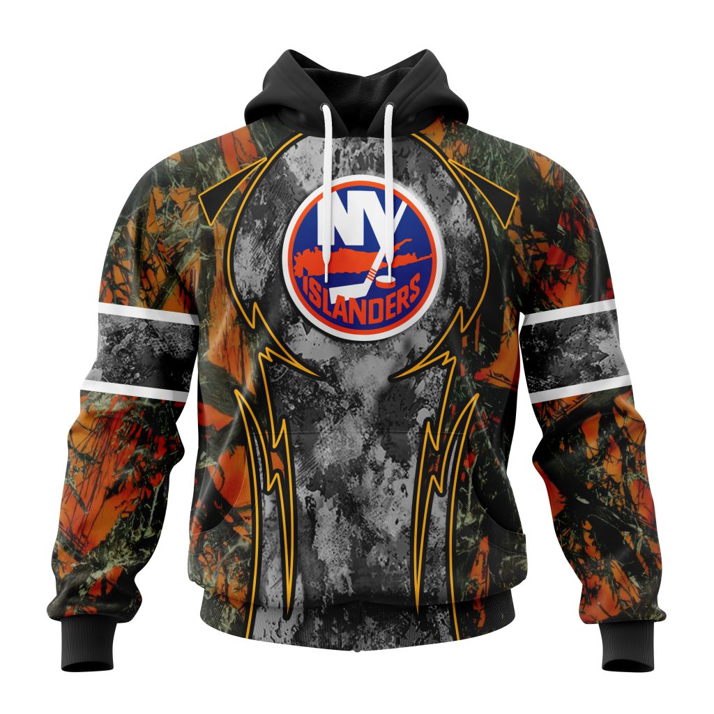 Personalized Nhl New York Islanders With Camo Concepts For Hungting In Forest Pullover Hoodie