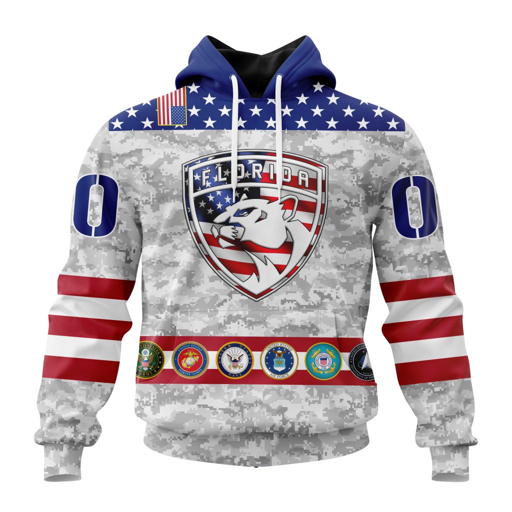 Personalized Nhl Florida Panthers Armed Forces Appreciation Pullover Hoodie