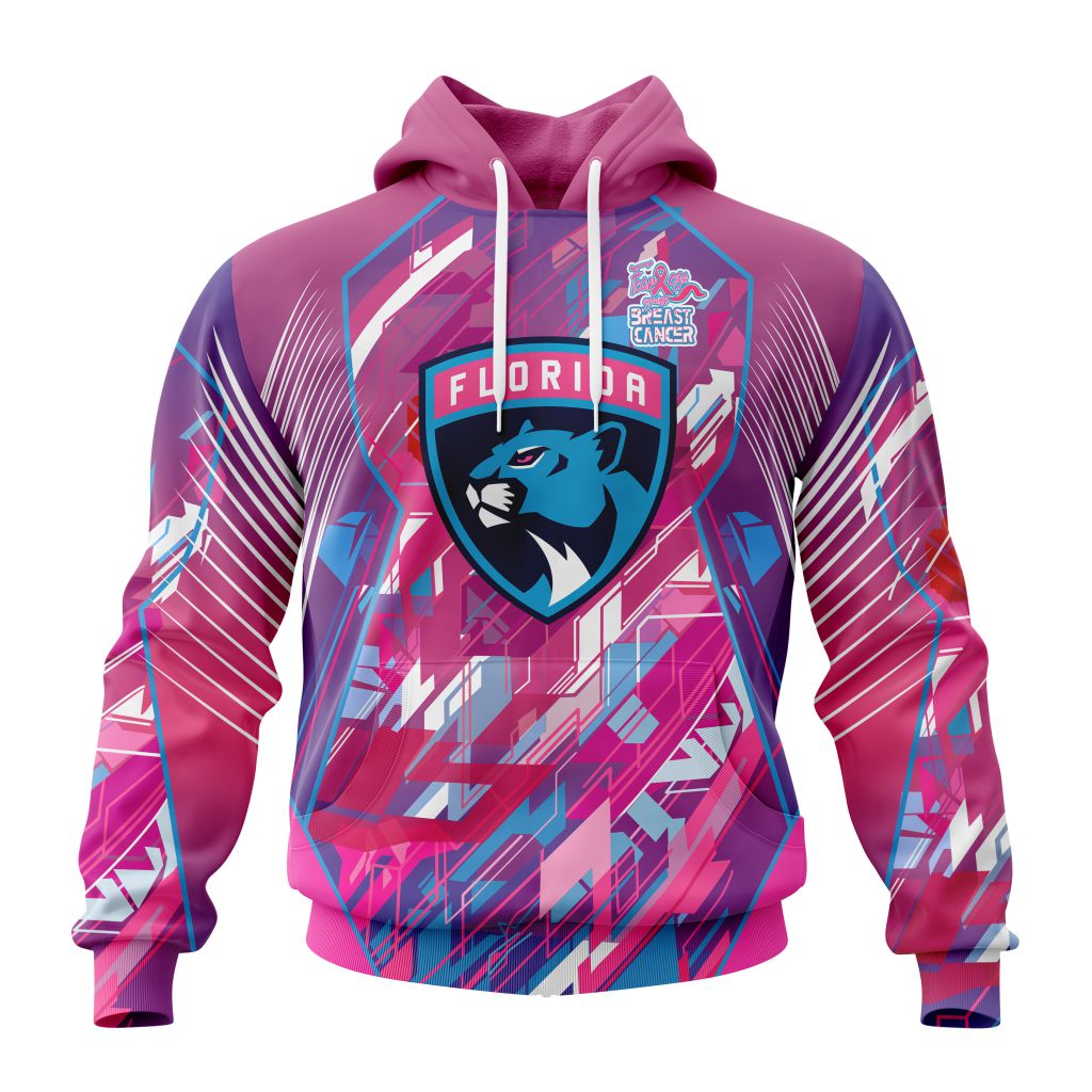 Personalized Nhl Florida Panthers I Pink I Can Fearless Again Breast Cancer Pullover Hoodie