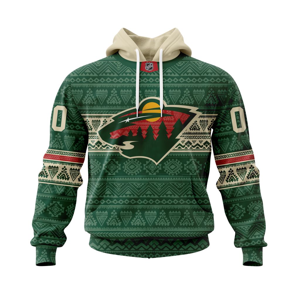 Personalized Nhl Minnesota Wild Specialized Native Concepts Pullover Hoodie