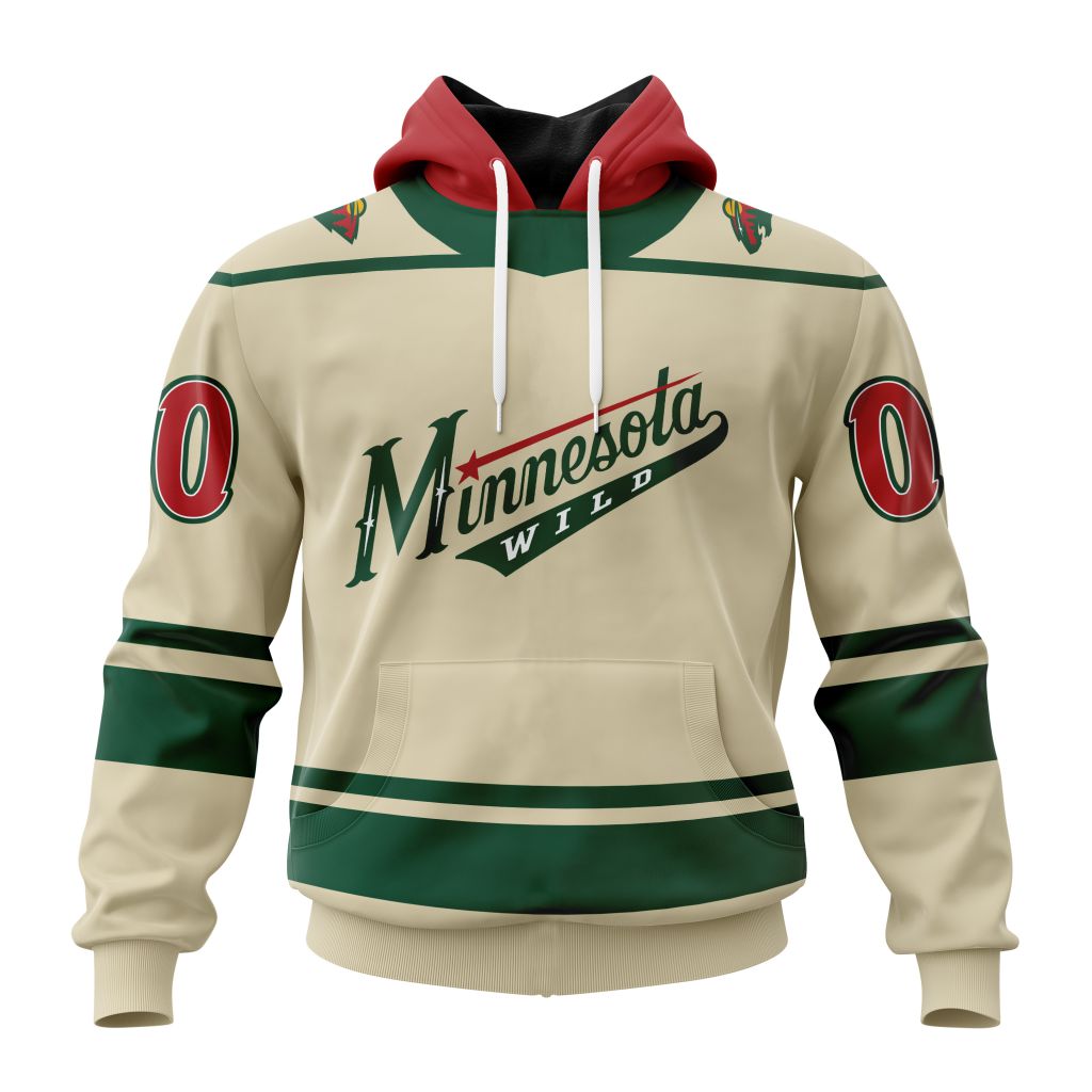 Personalized Nhl Minnesota Wild Specialized Kits With Retro Concepts Pullover Hoodie