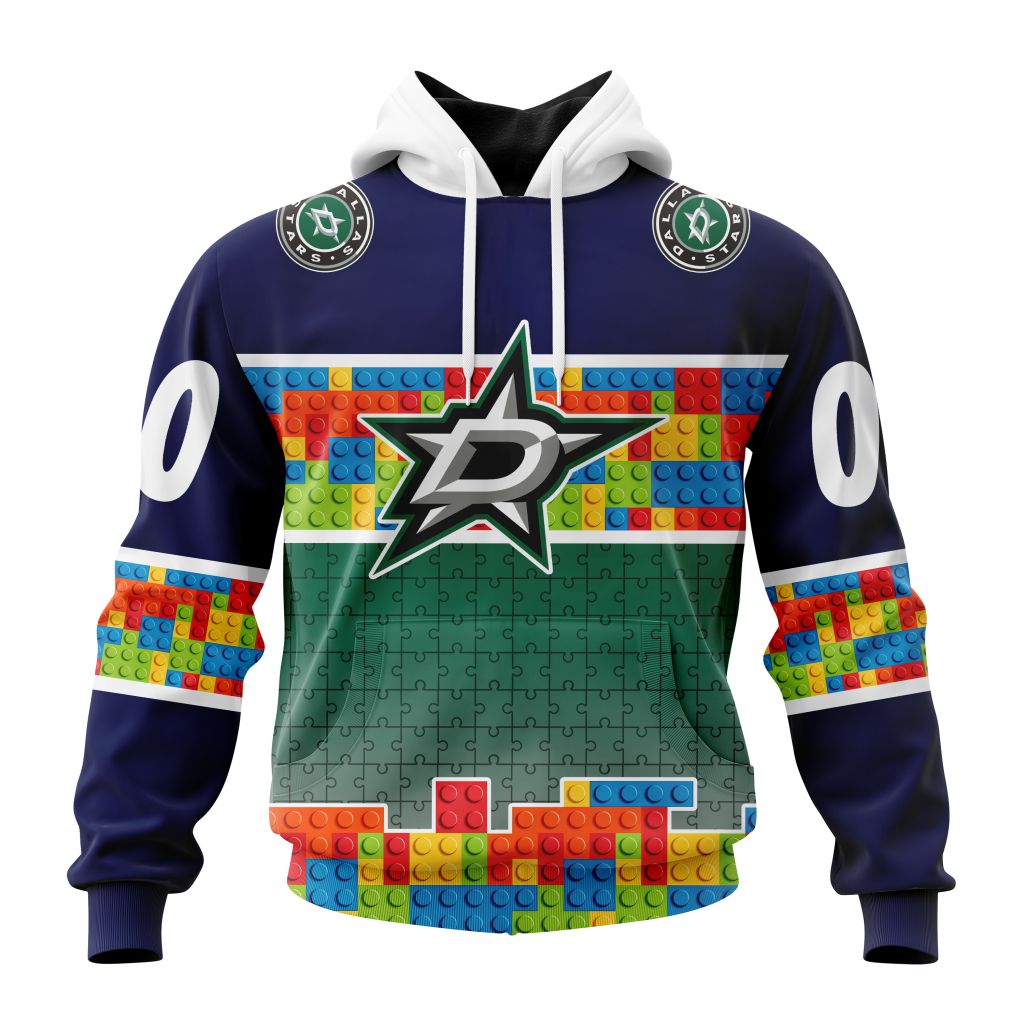 Personalized Nhl Dallas Stars Autism Awareness Design Hoodie