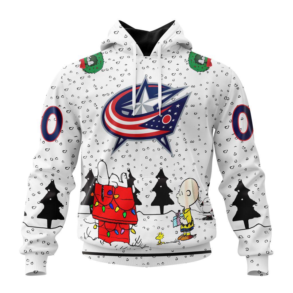 Personalized Nhl Columbus Blue Jackets Special Peanuts Design Pullover Hoodie