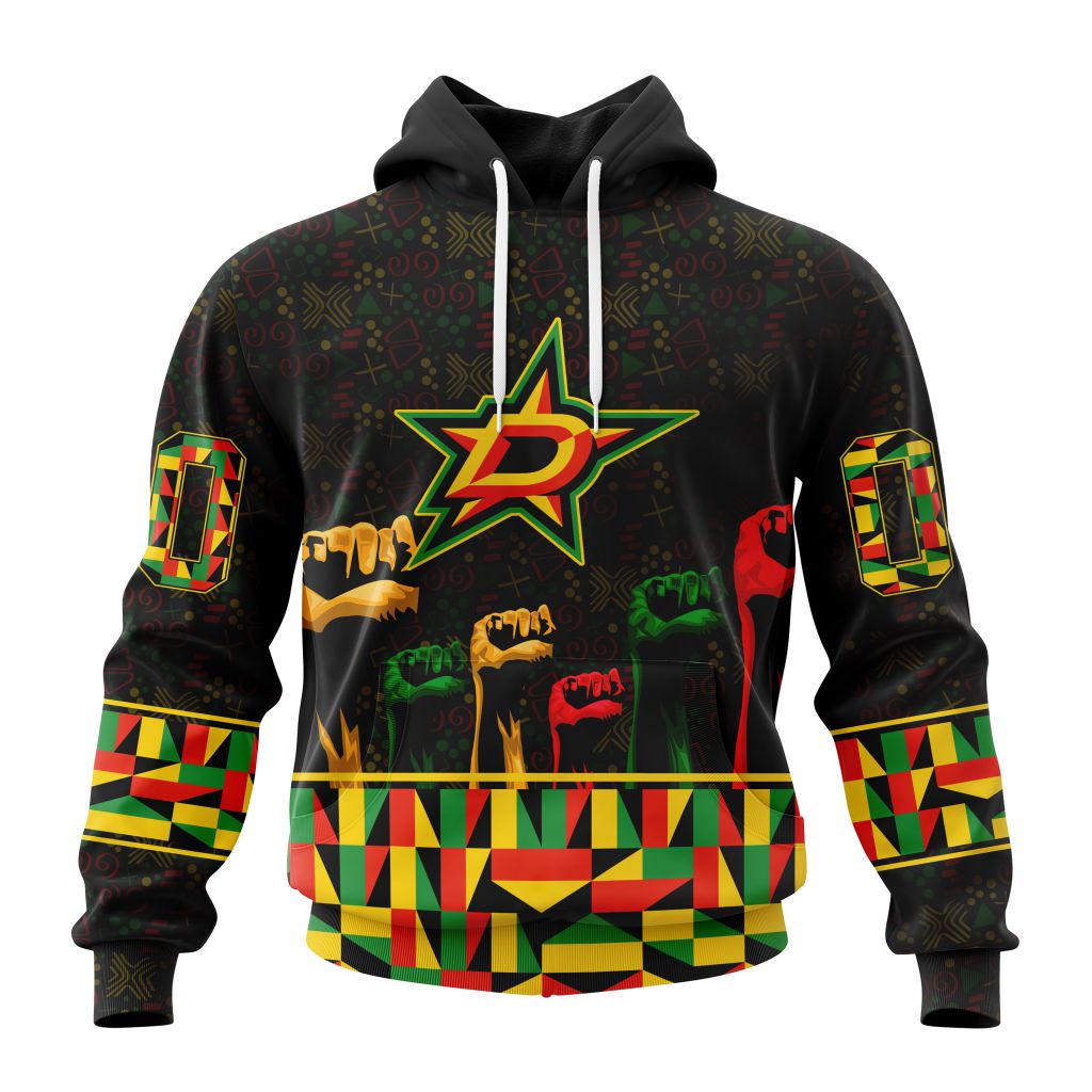 Personalized Nhl Dallas Stars Special Design Celebrate Black History Month Pullover Hoodie