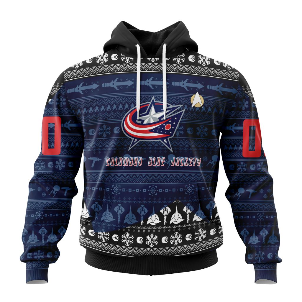 Personalized Nhl Columbus Blue Jackets Special Star Trek Design Pullover Hoodie