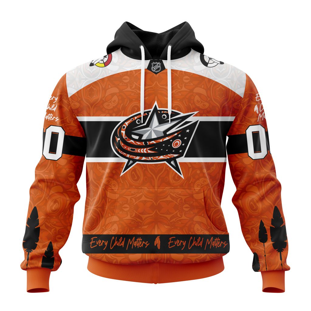 Personalized Nhl Columbus Blue Jackets Specialized Design Support Child Lives Matter Pullover Hoodie