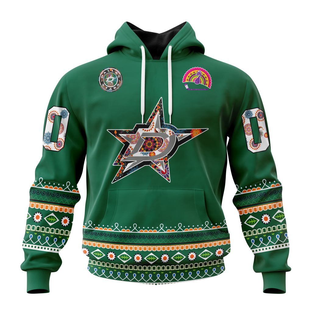 Personalized Nhl Dallas Stars Jersey Hockey For All Diwali Festival Pullover Hoodie