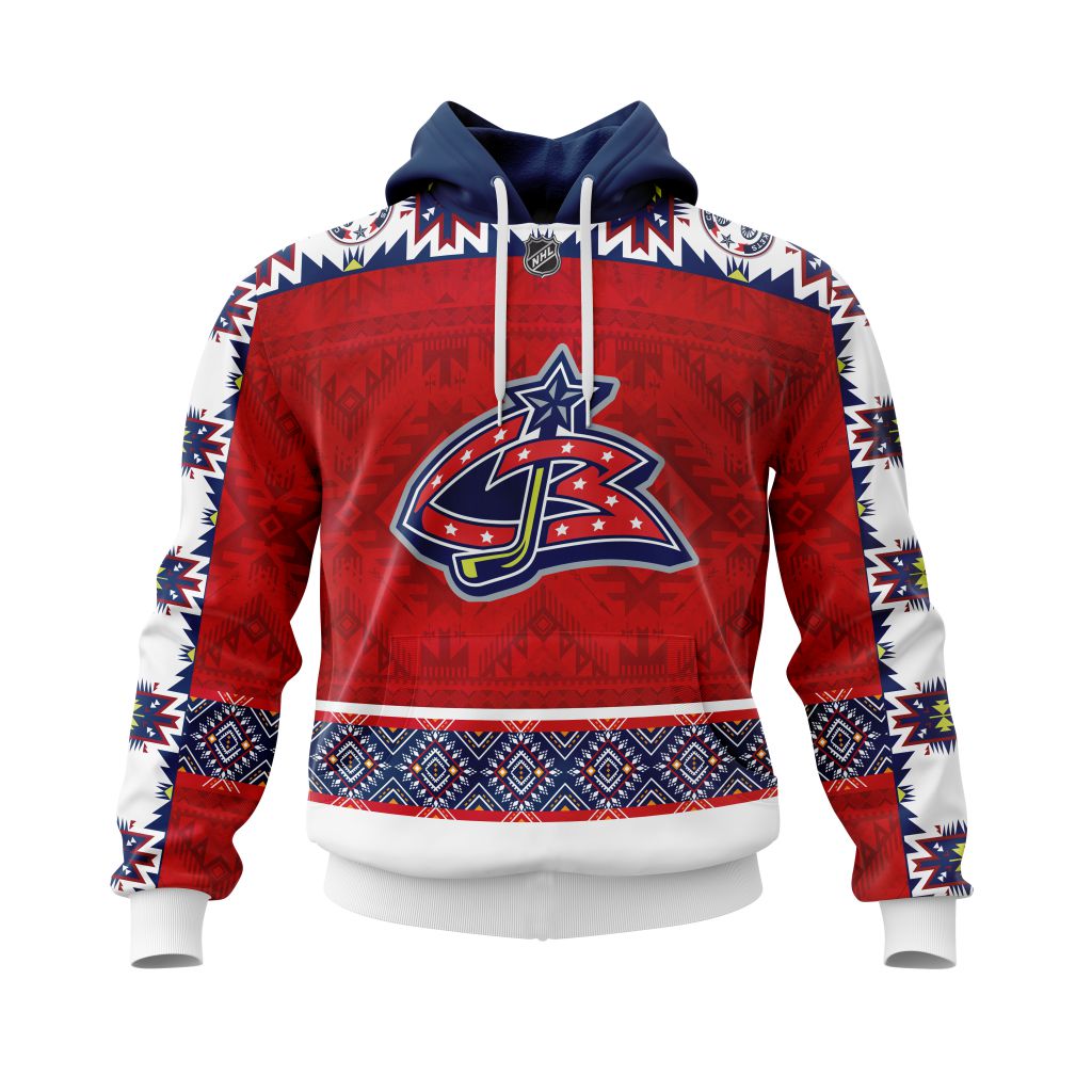 Personalized Nhl Columbus Blue Jackets Specialized Native Concepts Pullover Hoodie