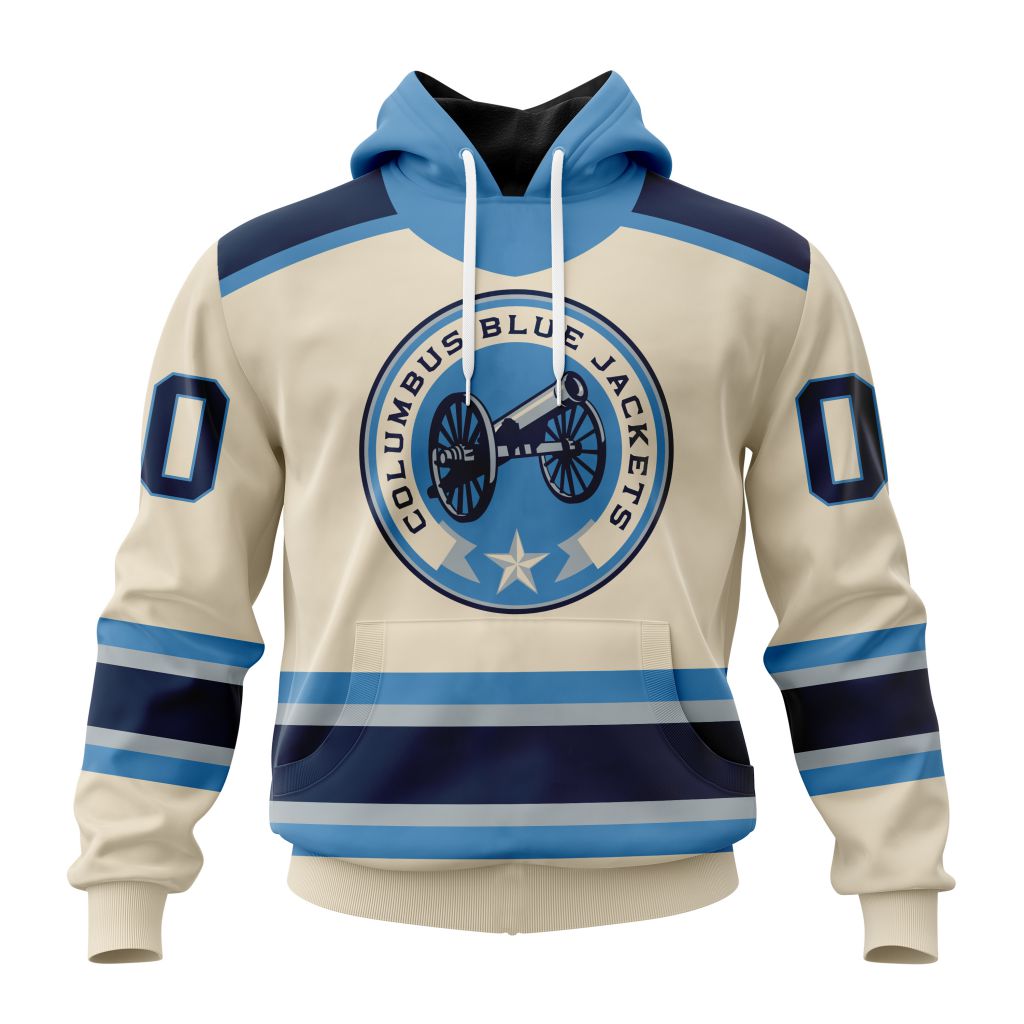Personalized Nhl Columbus Blue Jackets Special Reverse Retro Redesign Pullover Hoodie