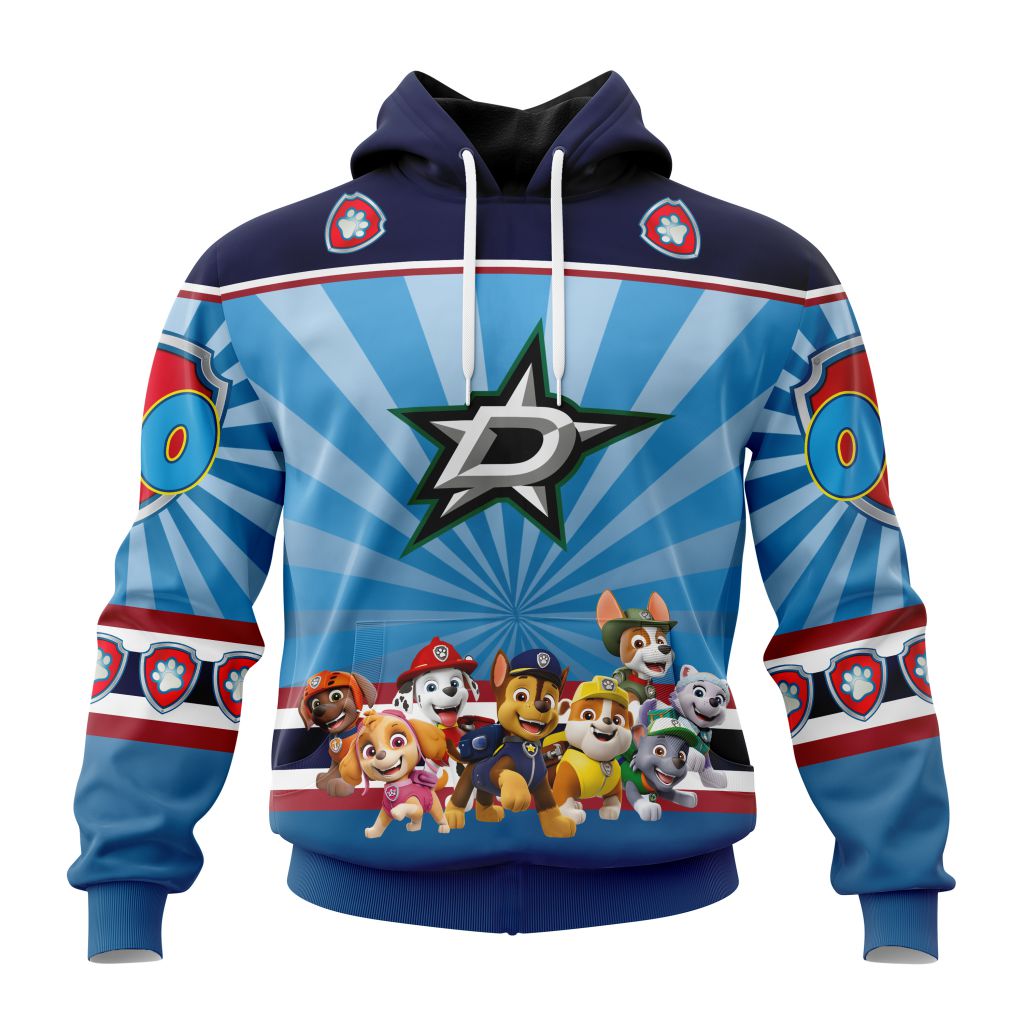 Personalized Nhl Dallas Stars Special Paw Patrol Kits Pullover Hoodie