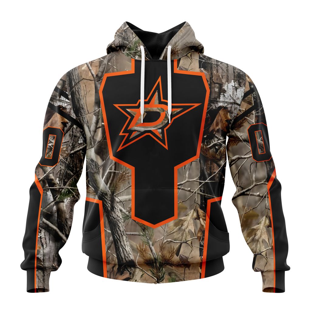 Personalized Nhl Dallas Stars Special Camo Realtree Hunting Pullover Hoodie