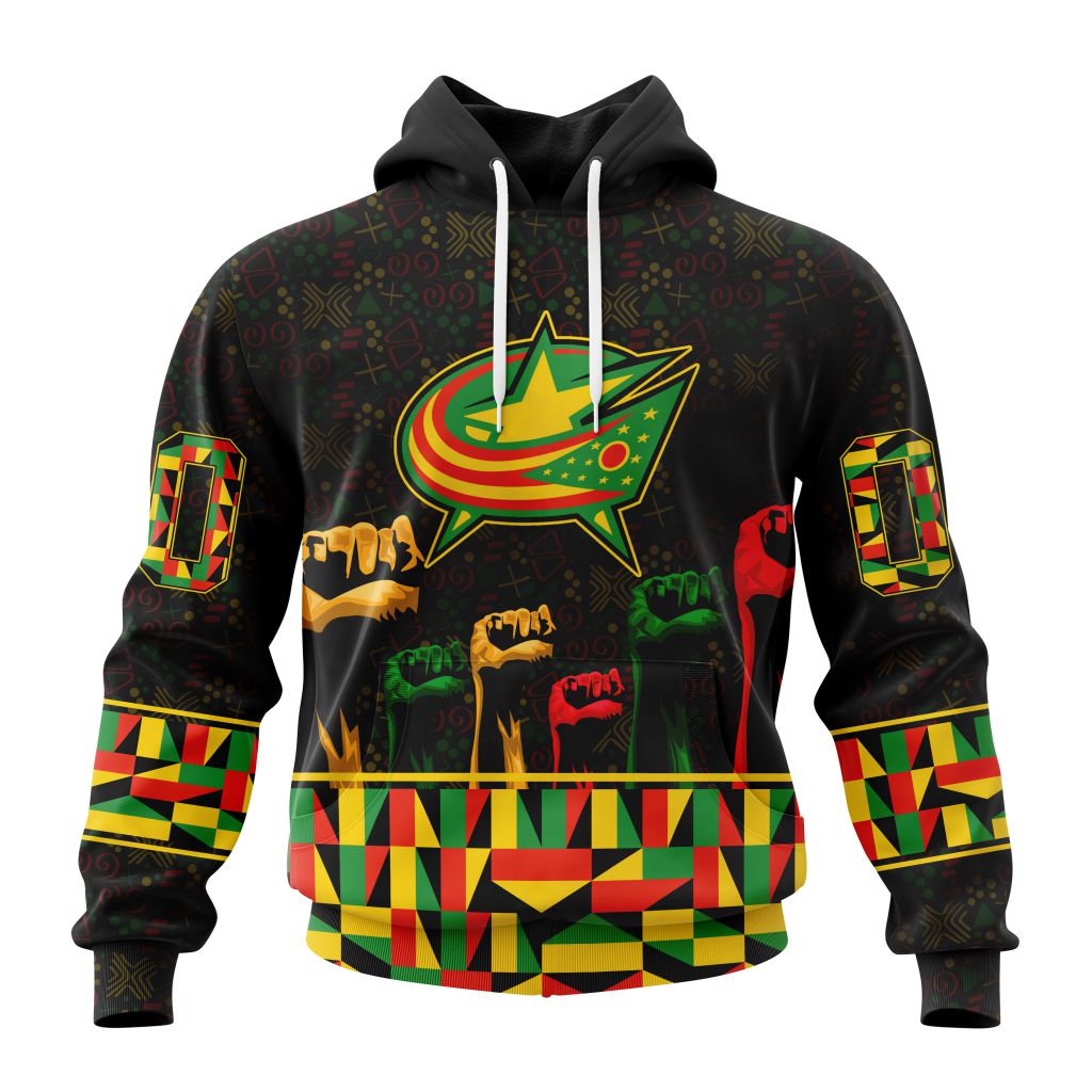 Personalized Nhl Columbus Blue Jackets Special Design Celebrate Black History Month Pullover Hoodie