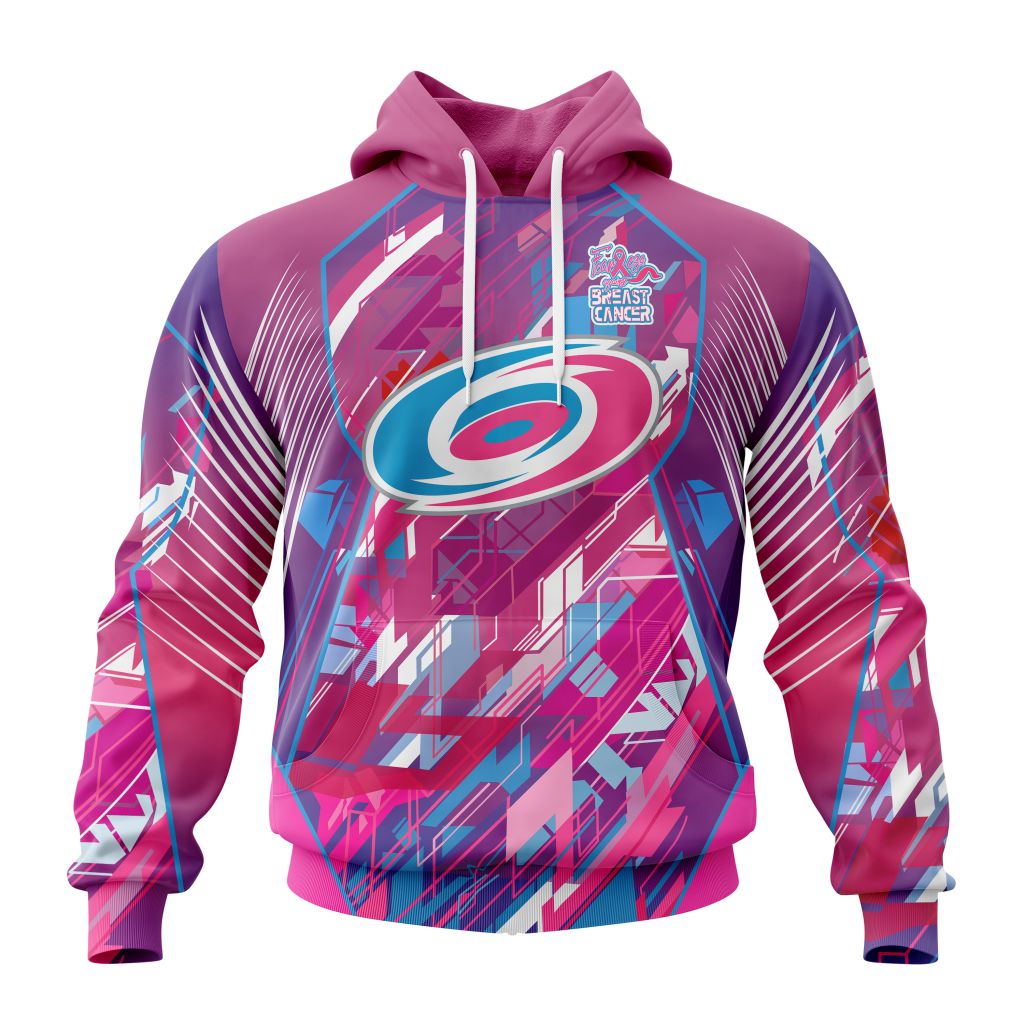 Personalized Nhl Carolina Hurricanes I Pink I Can Fearless Again Breast Cancer Pullover Hoodie