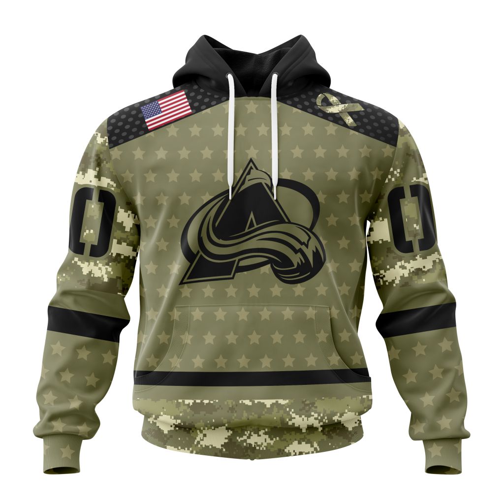 Personalized Nhl Colorado Avalanche Special Camo Military Appreciation Pullover Hoodie