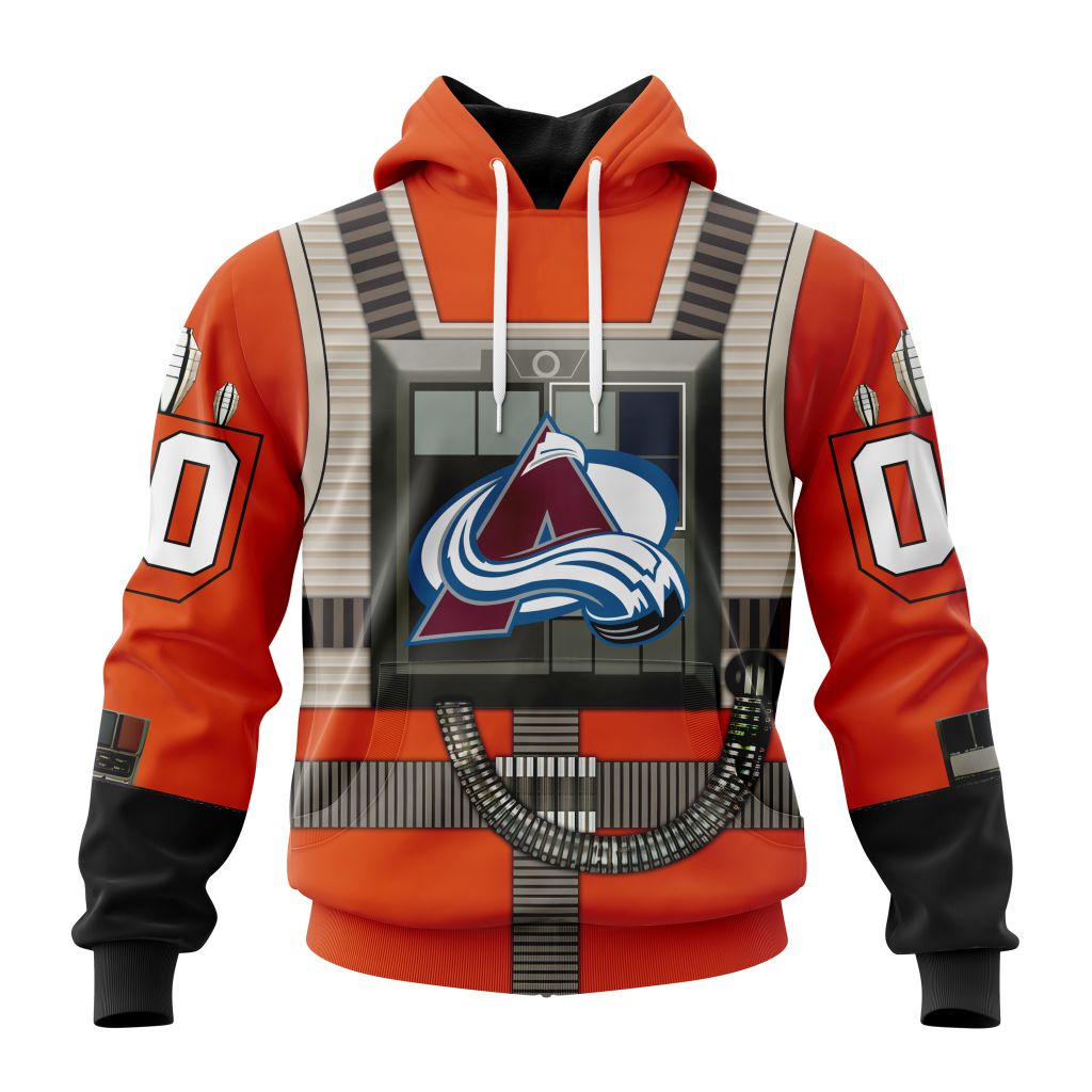Personalized Nhl Colorado Avalanche Star Wars Rebel Pilot Design Pullover Hoodie