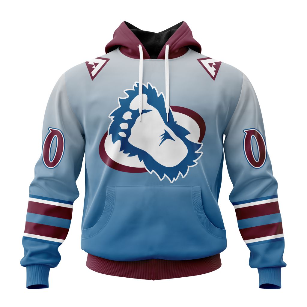 Personalized Nhl Colorado Avalanche Special Retro Gradient Design Pullover Hoodie