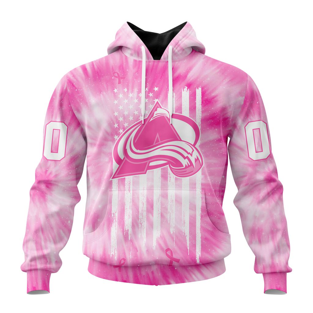 Personalized Nhl Colorado Avalanche Special Pink Tie-Dye Pullover Hoodie