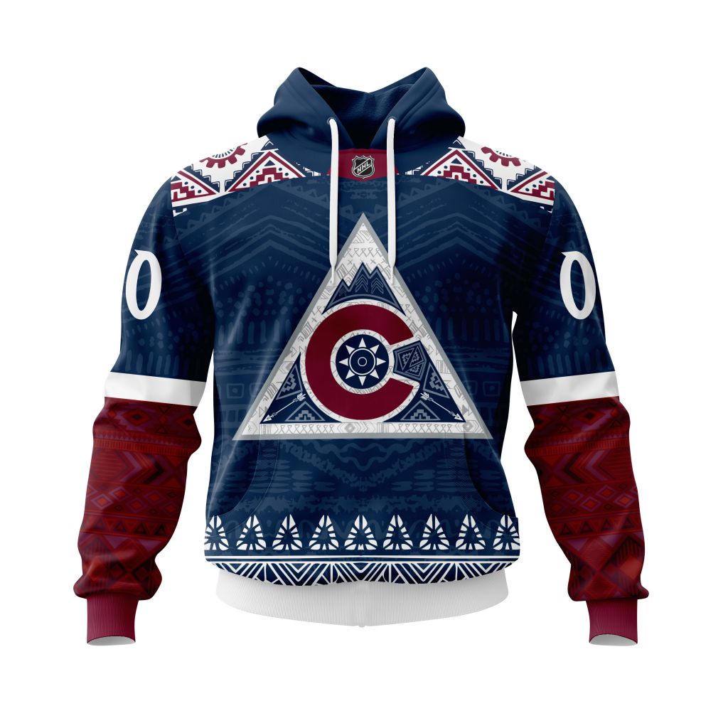 Personalized Nhl Colorado Avalanche Specialized Native Concepts Pullover Hoodie