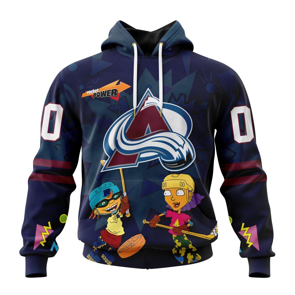 Personalized Nhl Colorado Avalanche Specialized For Rocket Power Pullover Hoodie