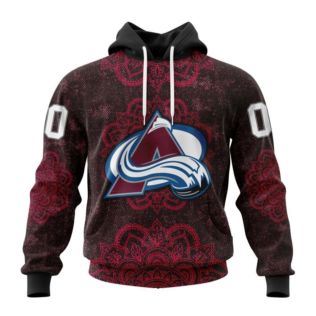 Personalized Nhl Colorado Avalanche Specialized Mandala Style Pullover Hoodie