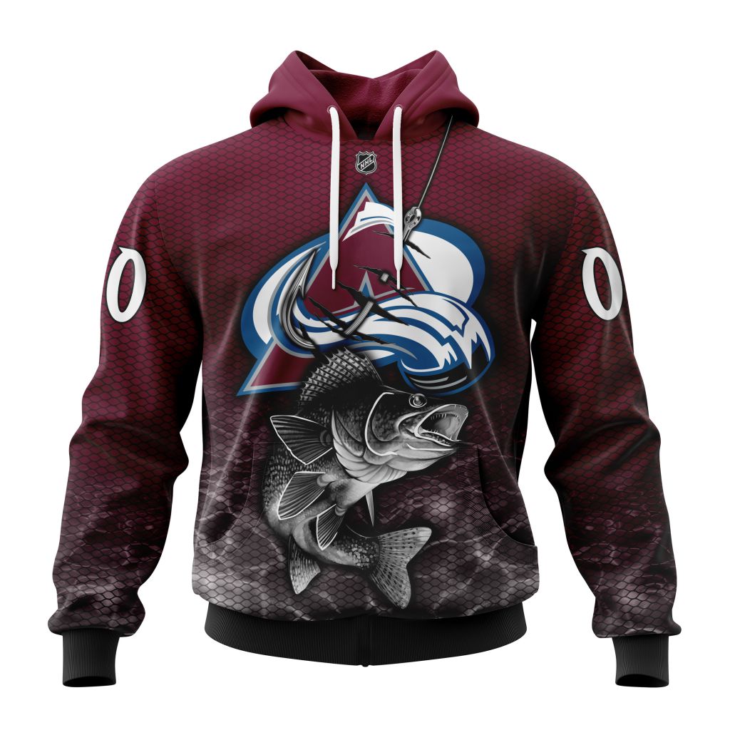 Personalized Nhl Colorado Avalanche Specialized Fishing Style Pullover Hoodie