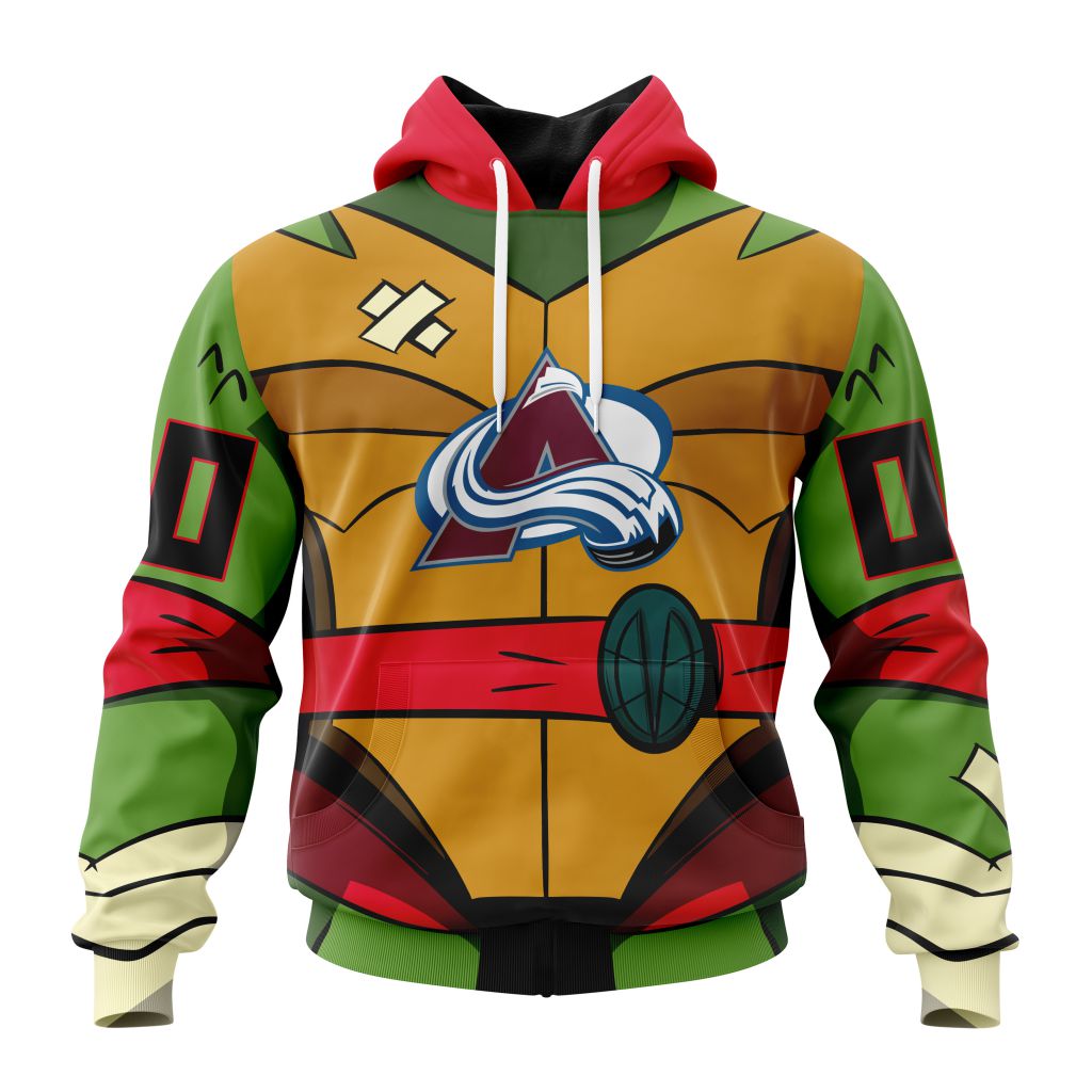 Personalized Nhl Colorado Avalanche Teenage Mutant Ninja Turtles Design Pullover Hoodie