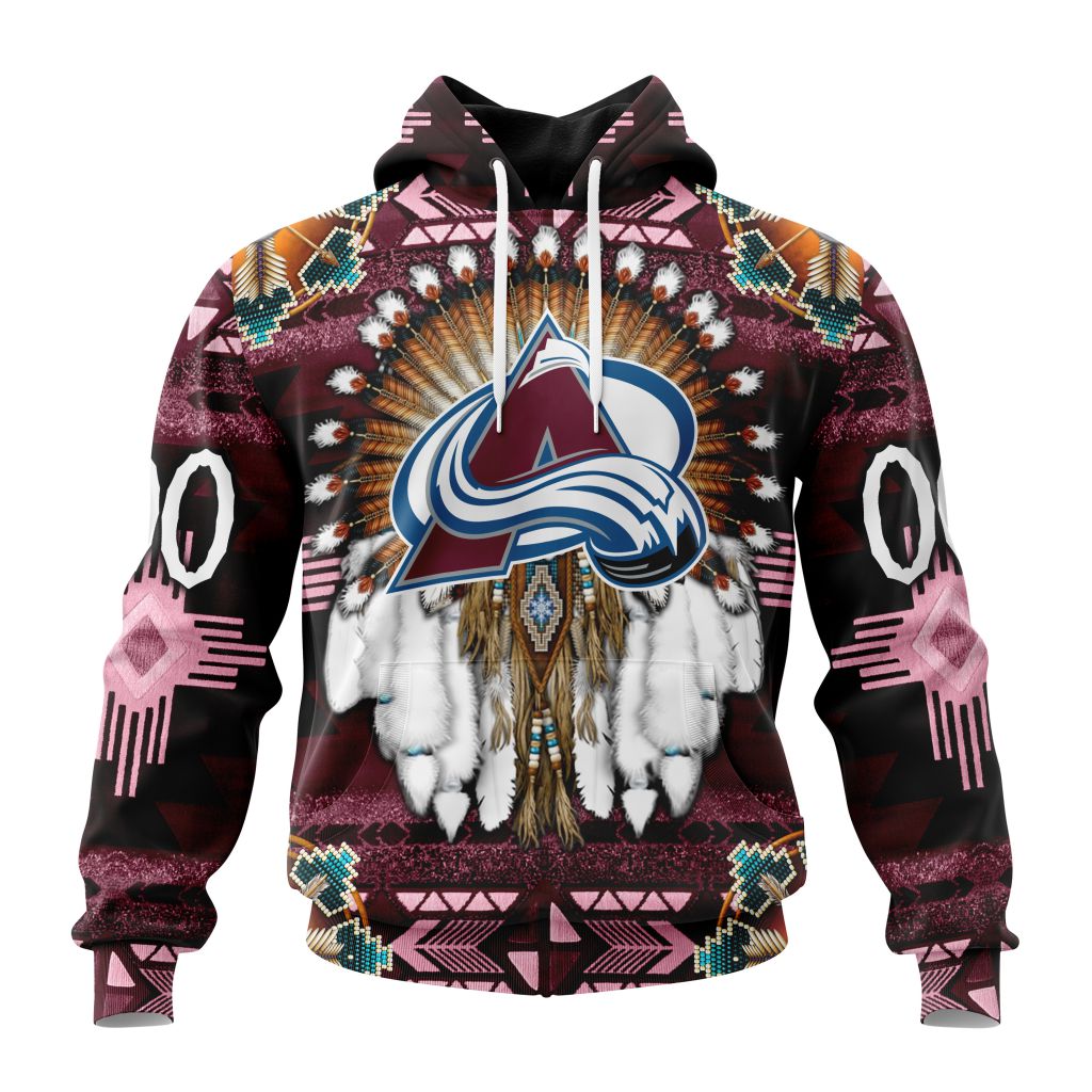 Personalized Nhl Colorado Avalanche Special Native Costume Design Pullover Hoodie