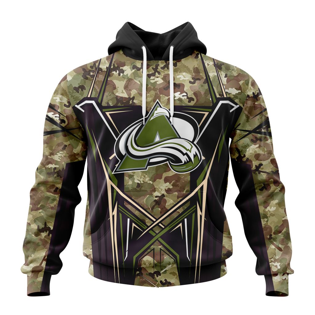 Personalized Nhl Colorado Avalanche Special Camo Color Design Hoodie