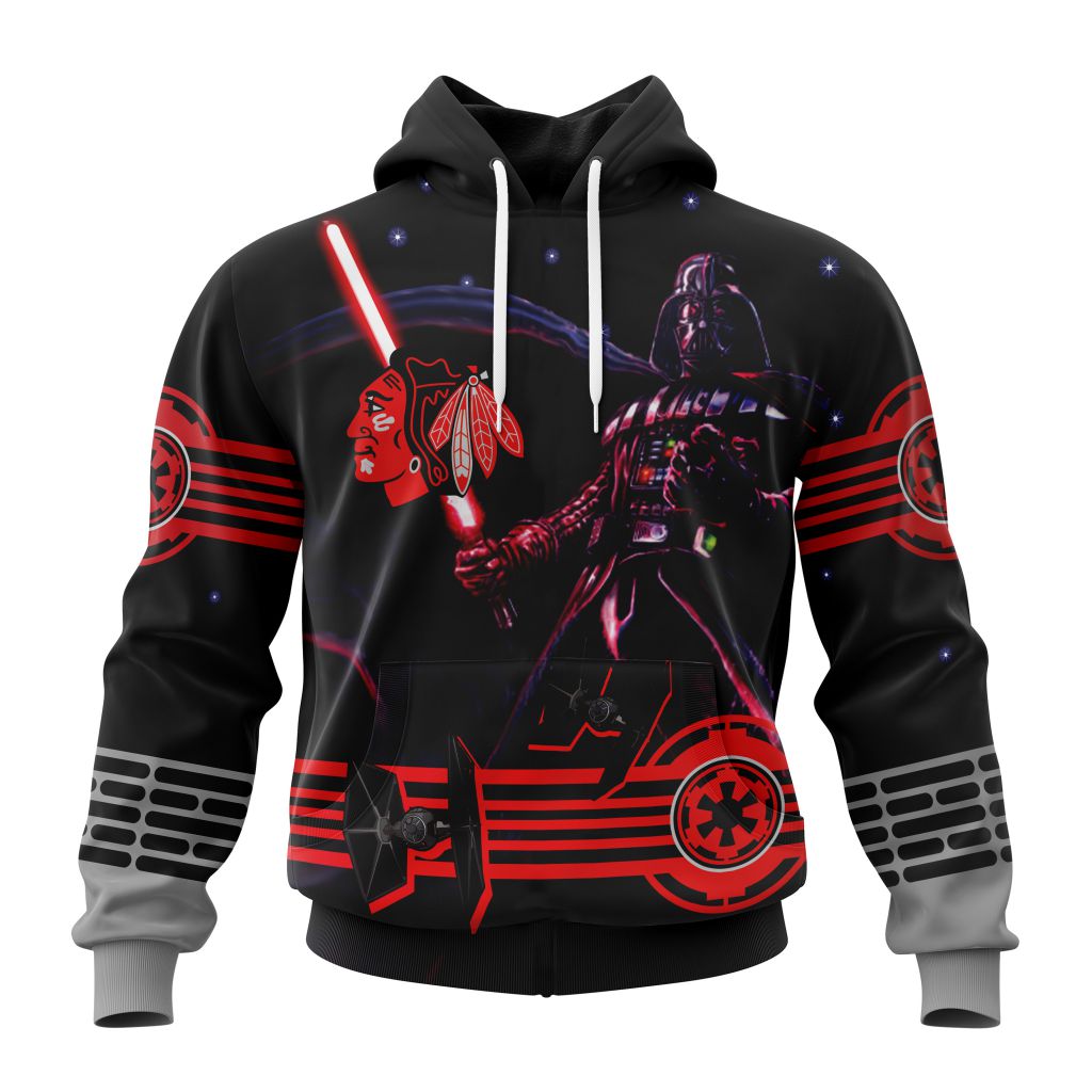 Personalized Nhl Chicago Blackhawks Specialized Darth Vader Version Jersey Pullover Hoodie