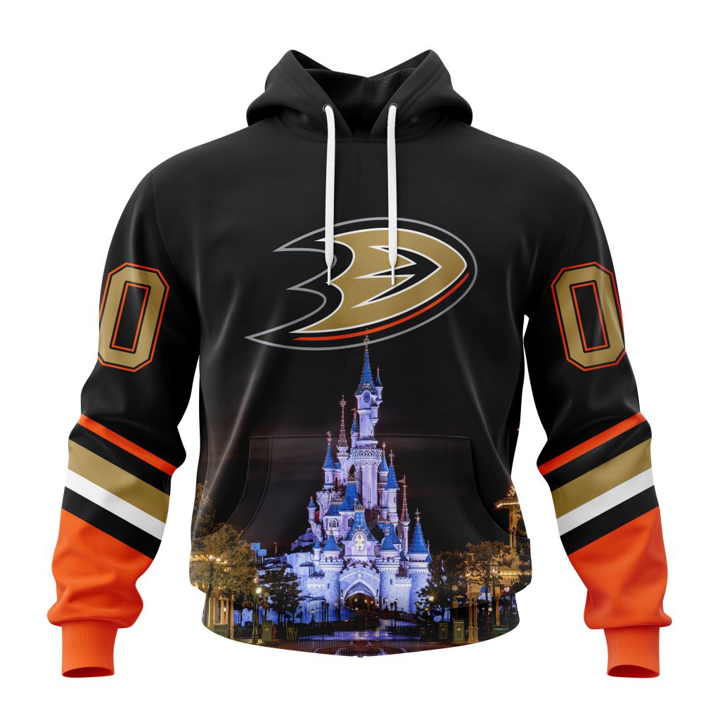 Personalized Nhl Anaheim Ducks Special Design With Disneyland Pullover Hoodie