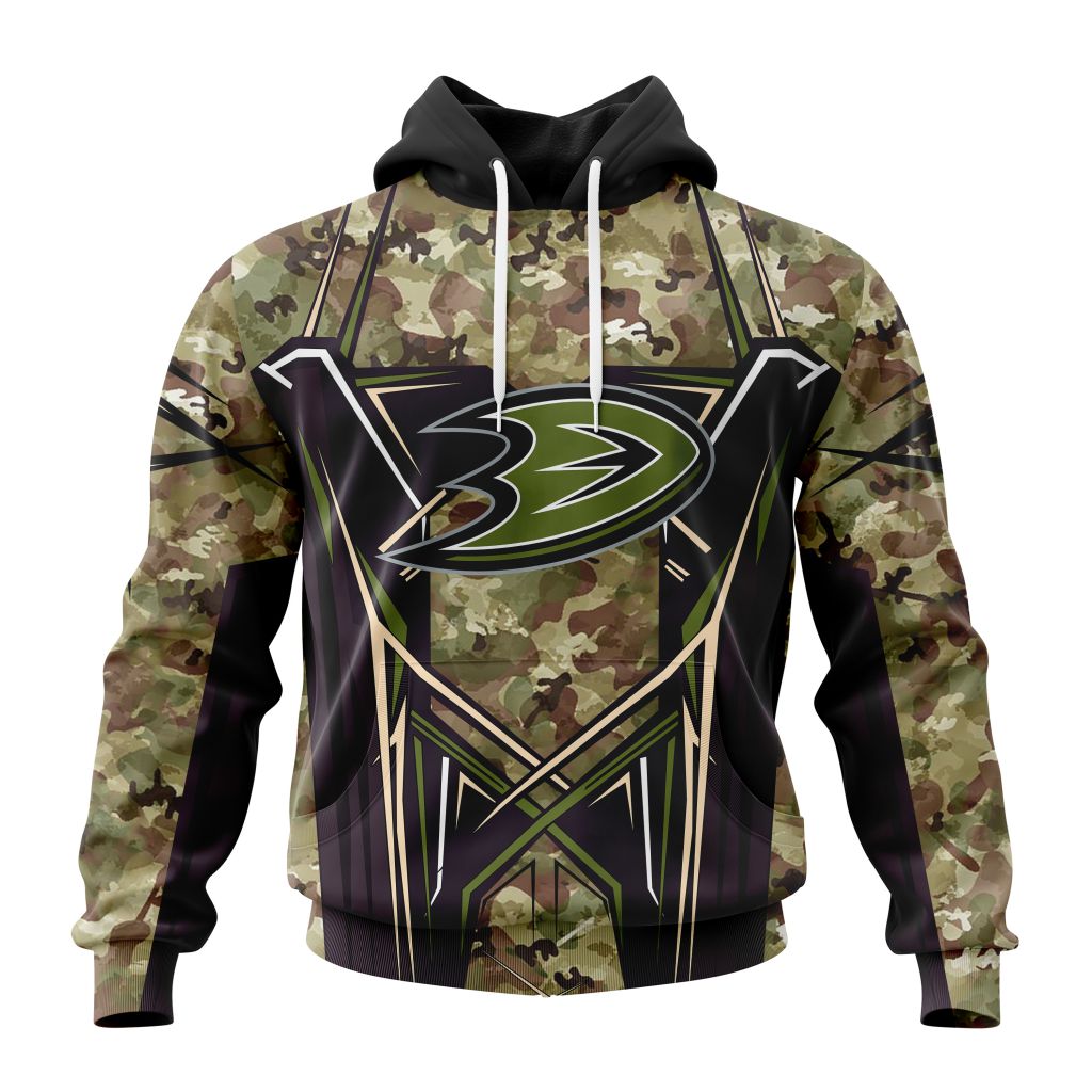 Personalized Nhl Anaheim Ducks Special Camo Color Design Hoodie