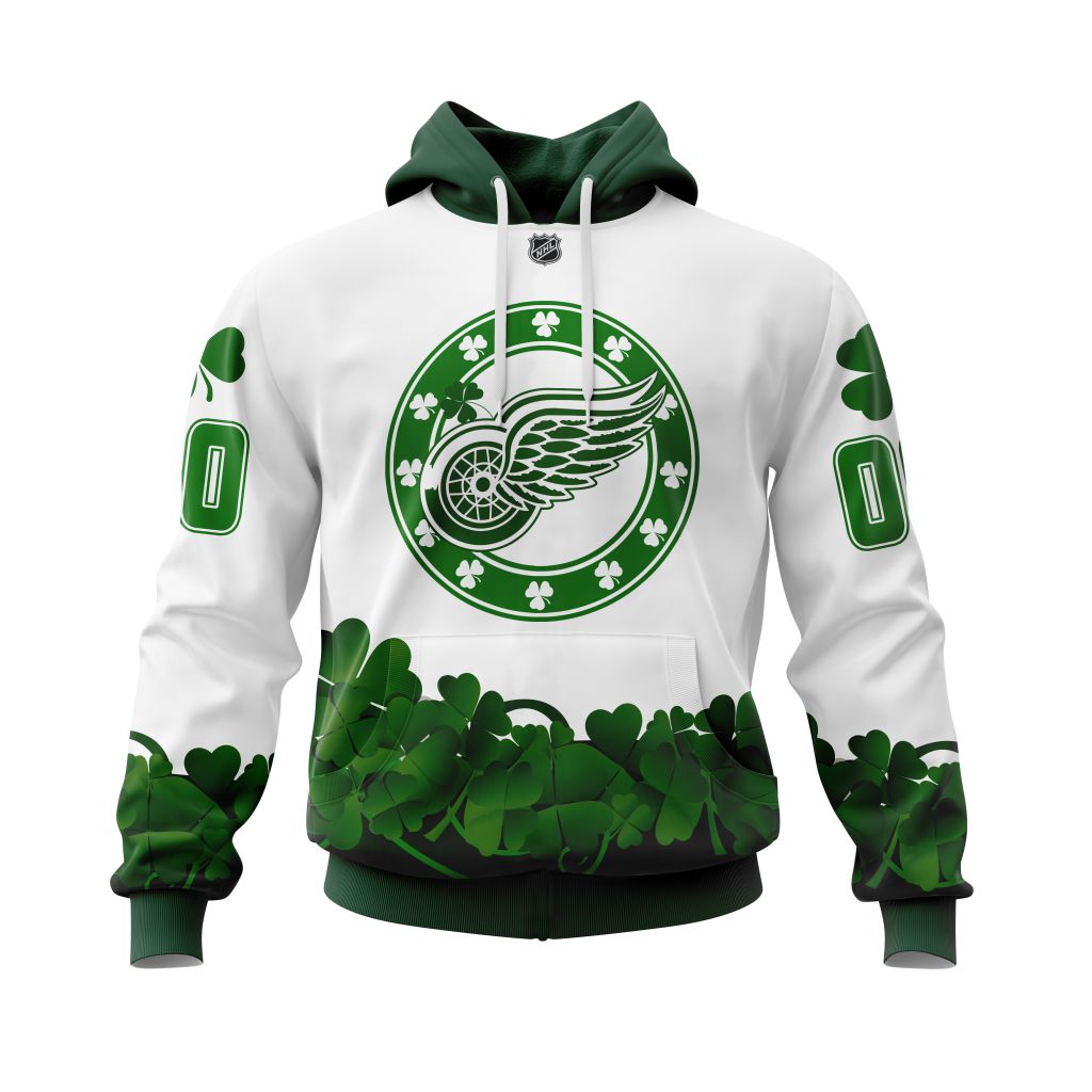 Personalized Detroit Red Wings Happy St Patrick Day Pullover Hoodie