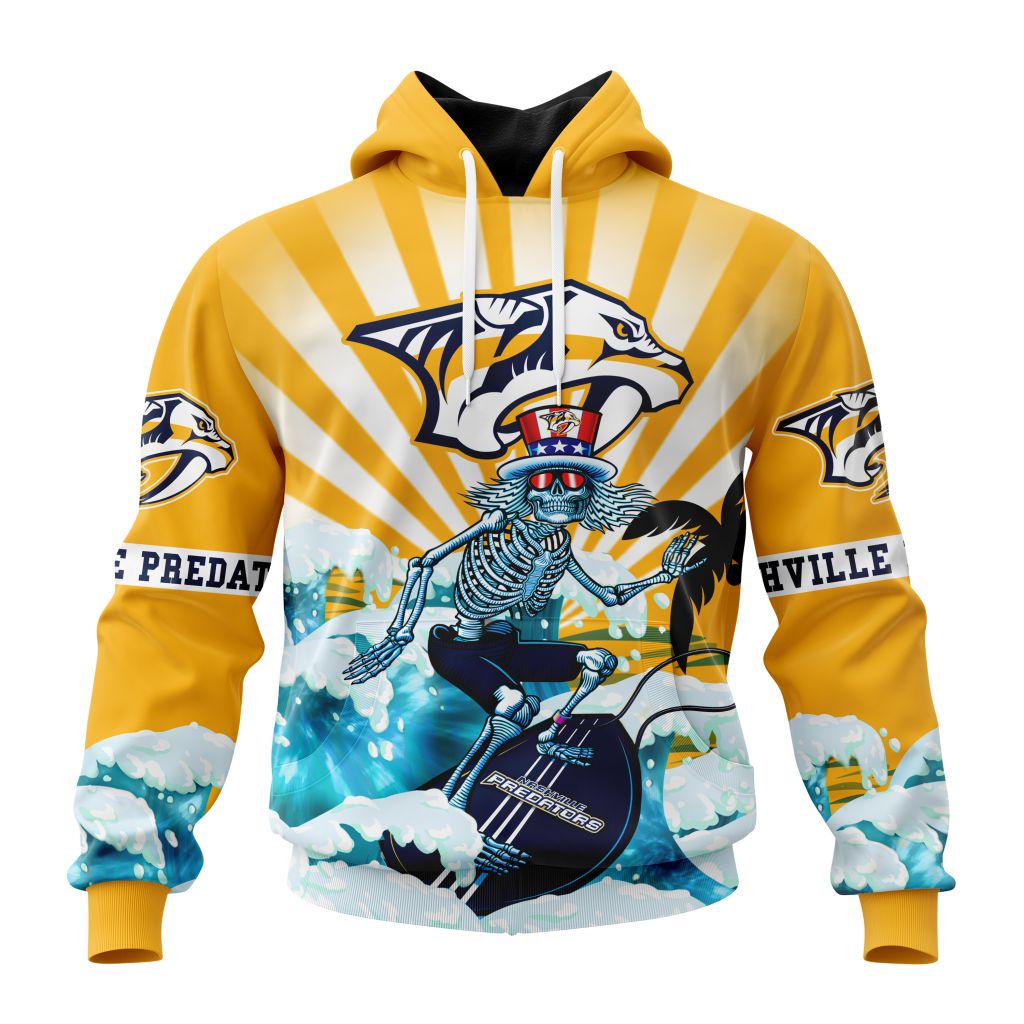 Nhl Nashville Predators Specialized Kits For The Grateful Dead Pullover Hoodie