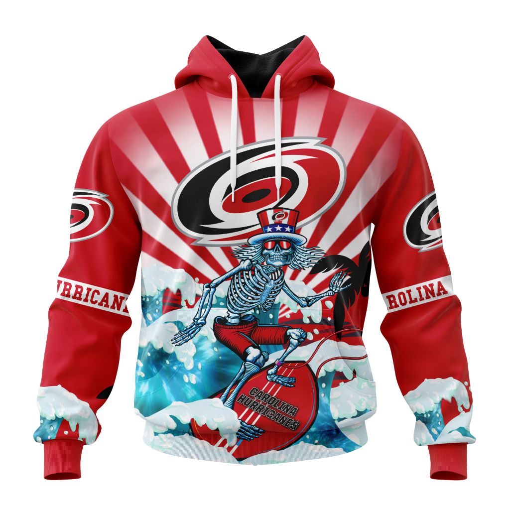 Nhl Carolina Hurricanes Specialized Kits For The Grateful Dead Pullover Hoodie