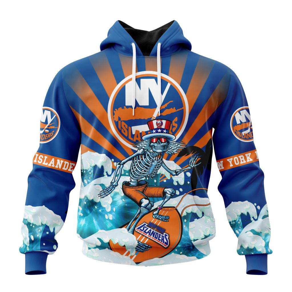 Nhl New York Islanders Specialized Kits For The Grateful Dead Pullover Hoodie