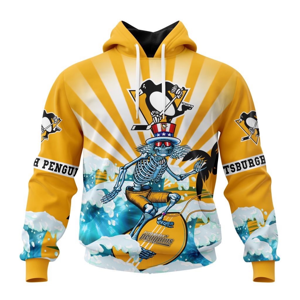 Nhl Pittsburgh Penguins Specialized Kits For The Grateful Dead Pullover Hoodie