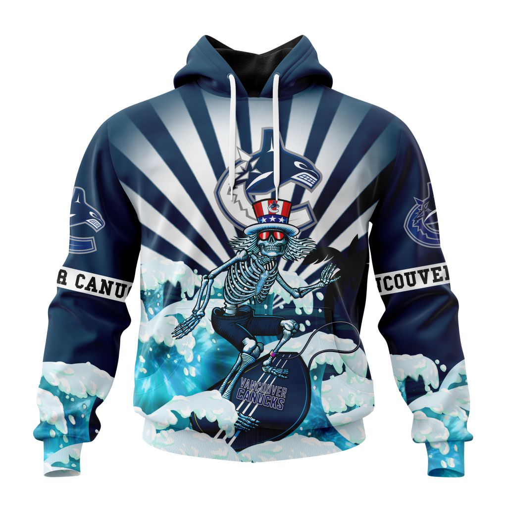 Nhl Vancouver Canucks Specialized Kits For The Grateful Dead Pullover Hoodie