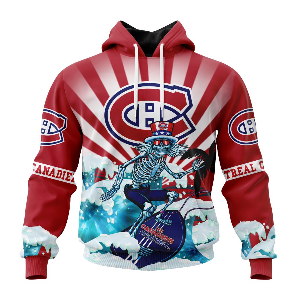 Nhl Montreal Canadiens Specialized Kits For The Grateful Dead Pullover Hoodie