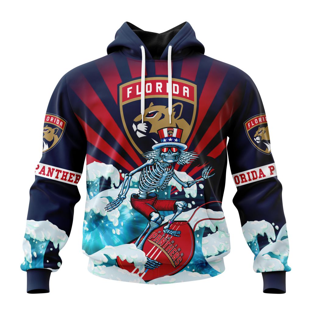 Nhl Florida Panthers Specialized Kits For The Grateful Dead Pullover Hoodie