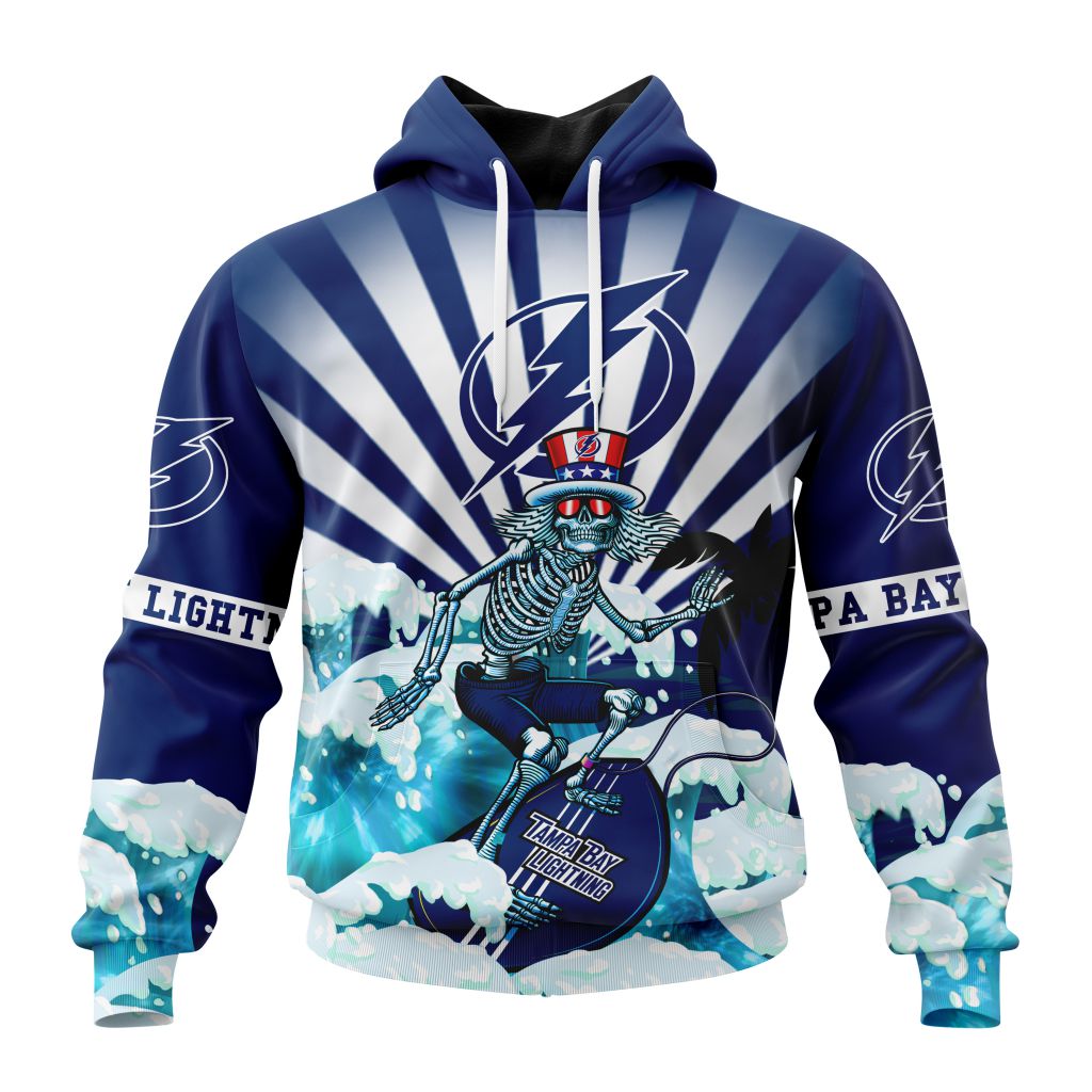 Nhl Tampa Bay Lightning Specialized Kits For The Grateful Dead Pullover Hoodie