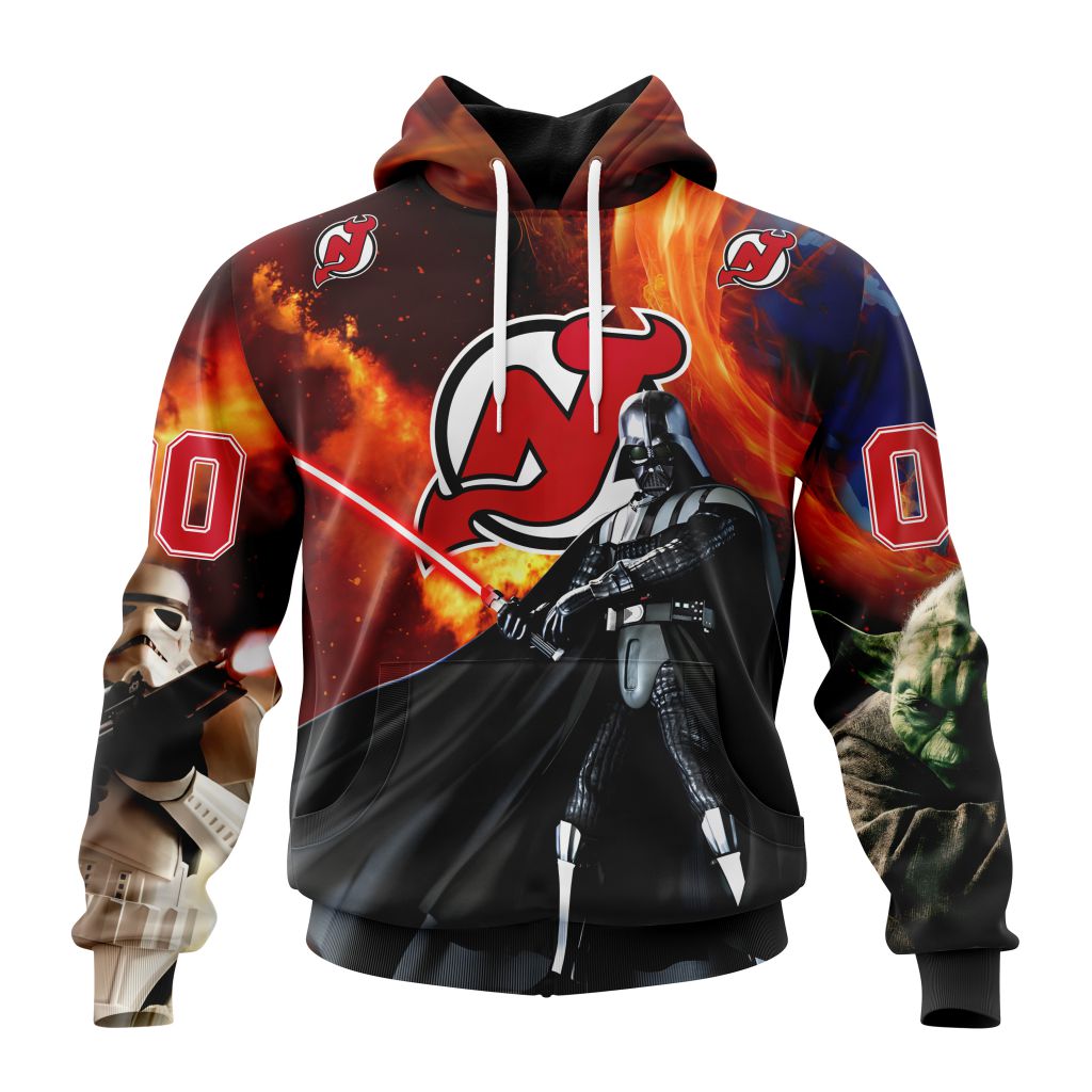 Customized Nhl New Jersey Devils Specialized Darth Vader Star Wars Pullover Hoodie