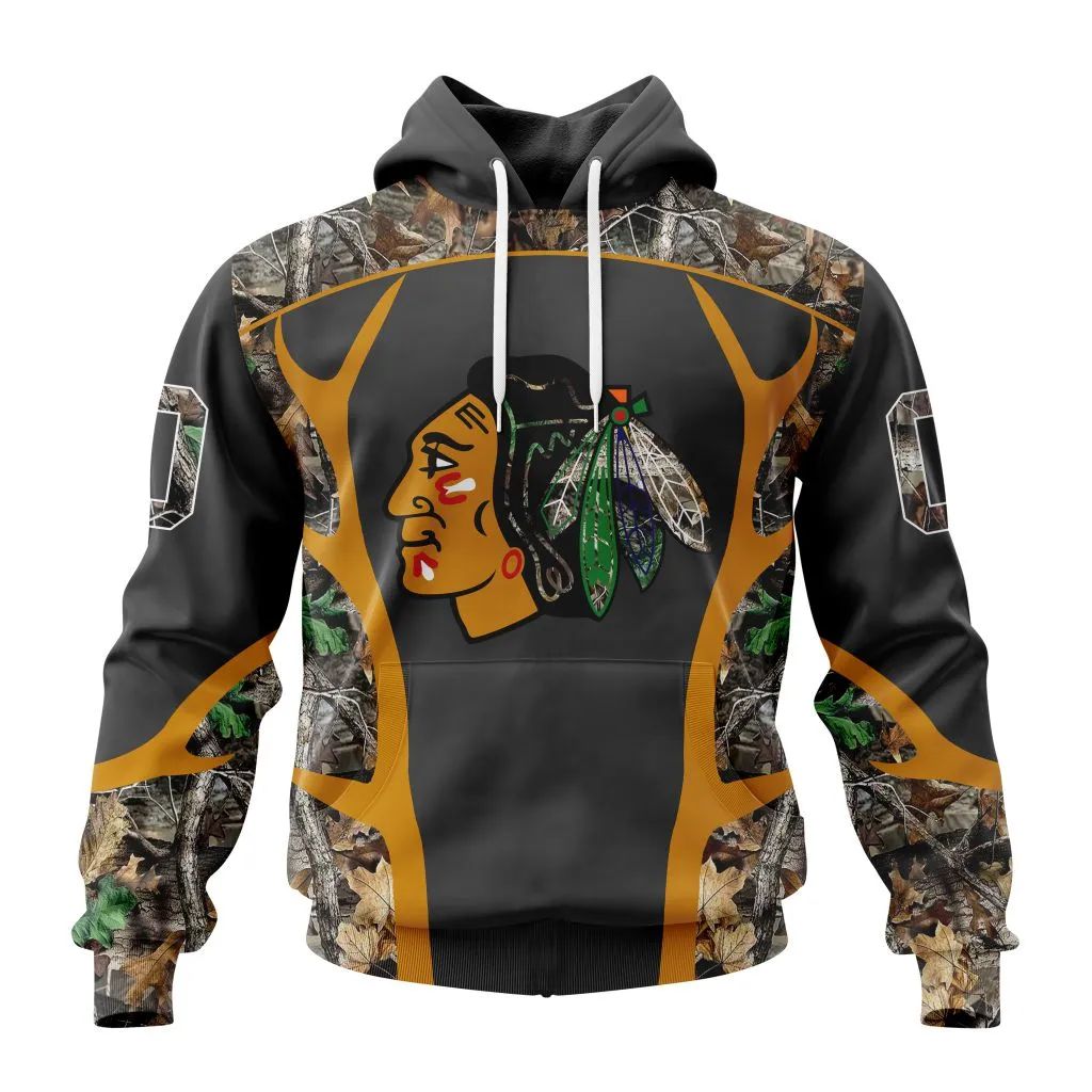 Customized Nhl Chicago Blackhawks Special Camo Hunting Design Hoodie