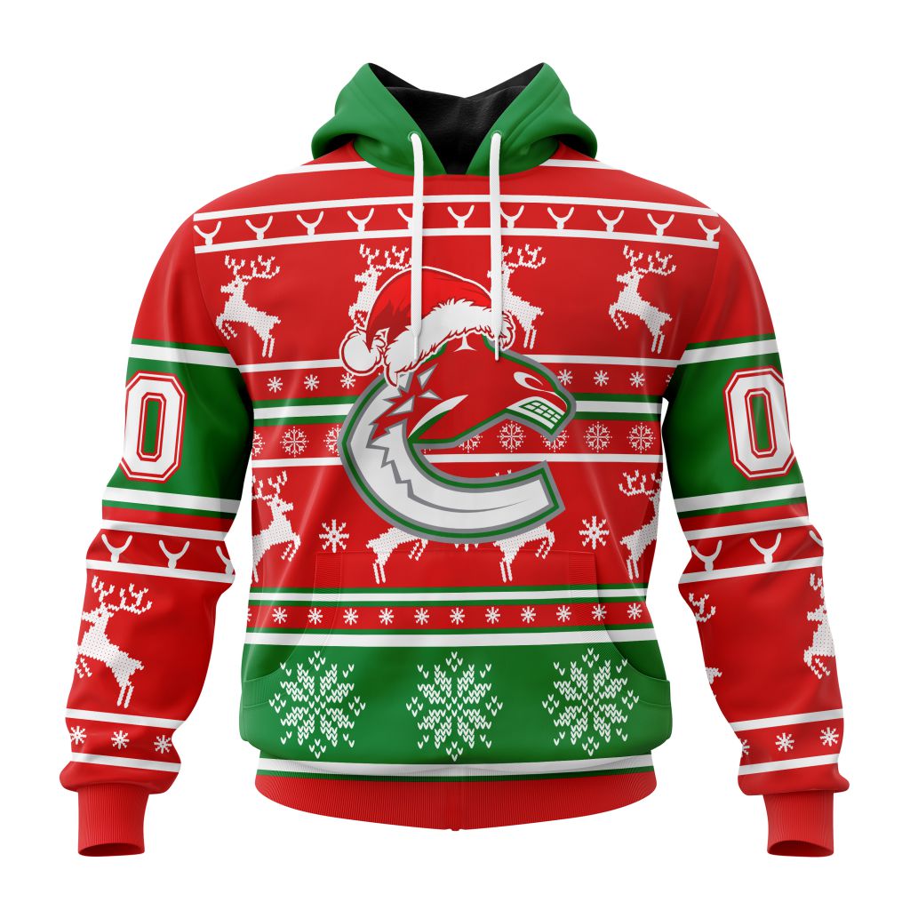 Custom Nhl Vancouver Canucks Specialized Christmas Is Coming Santa Claus Pullover Hoodie